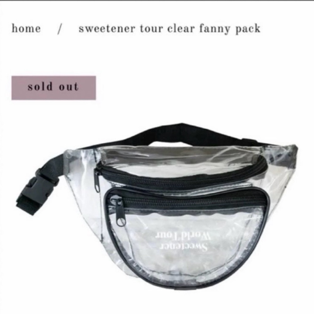 Ariana Grande Sweetener Tour Clear Fanny Pack